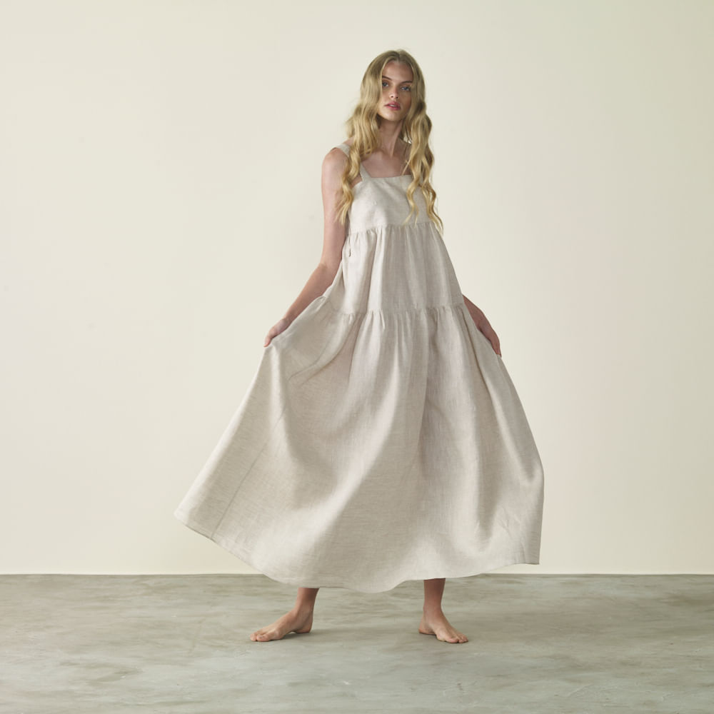 Pure Linen Dress - Paula Raia - Trousseau - Mobile